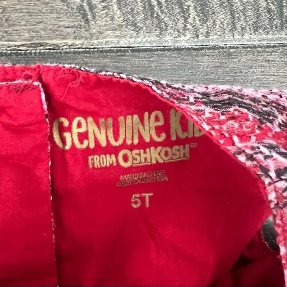 Genuine Kids by Oshkosh B’Gosh Dress Girls Red Pink Holiday Formal 5T
